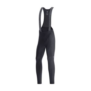 GORE Cyklistické kalhoty dlouhé s laclem - C3 THERMO - černá