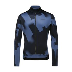 GORE Cyklistický dres s dlouhým rukávem zimní - C3 THERMO - modrá