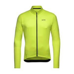 GORE Cyklistický dres s dlouhým rukávem zimní - C3 THERMO - žlutá