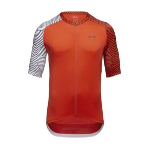 GORE Cyklistický dres s krátkým rukávem - C5 - bílá/oranžová
