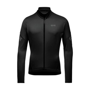 GORE Cyklistický dres s dlouhým rukávem zimní - C3 THERMO - černá