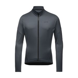 GORE Cyklistický dres s dlouhým rukávem zimní - C3 THERMO - šedá