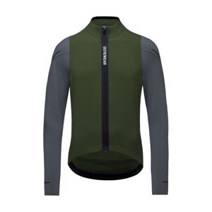 GORE Cyklistický dres s dlouhým rukávem zimní - SPINSHIFT THERMO - zelená/šedá