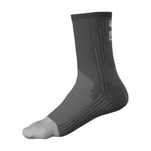 ALÉ Cyklistické ponožky klasické - COLOR BLOCK - černá/šedá 40-43