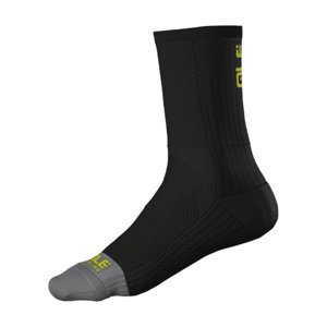 ALÉ Cyklistické ponožky klasické - COLOR BLOCK - černá/šedá 40-43