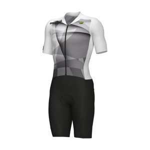 ALÉ Cyklistická kombinéza - WATT 3.6 R-EV1 - bílá/černá XL
