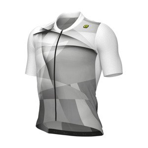 ALÉ Cyklistický dres s krátkým rukávem - SPRINTER R-EV1 - bílá/šedá 5XL