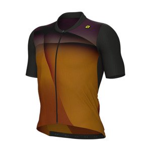 ALÉ Cyklistický dres s krátkým rukávem - SPRINTER R-EV1 - oranžová/černá/růžová 2XL