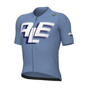 ALÉ Cyklistický dres s krátkým rukávem - SAUVAGE PR-E - modrá/bílá XS