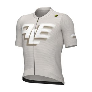 ALÉ Cyklistický dres s krátkým rukávem - SAUVAGE PR-E - ivory/bílá XL