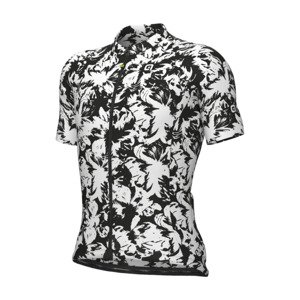 ALÉ Cyklistický dres s krátkým rukávem - ESSENZA PRAGMA - černá/bílá 4XL