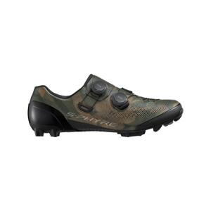 SHIMANO Cyklistické tretry - SH-XC903 LTD - hnědá/zelená 44