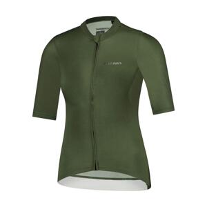 SHIMANO Cyklistický dres s krátkým rukávem - SAKURA - zelená S