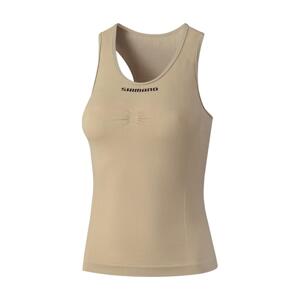 SHIMANO Cyklistické triko bez rukávů - VERTEX SL - béžová L-XL