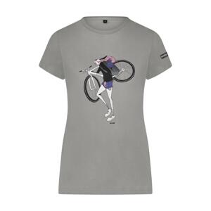 SHIMANO Cyklistické triko s krátkým rukávem - SENTIERO LTD - šedá S