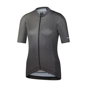 SHIMANO Cyklistický dres s krátkým rukávem - YURI - šedá L