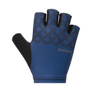 SHIMANO Cyklistické rukavice krátkoprsté - SUMIRE - modrá S