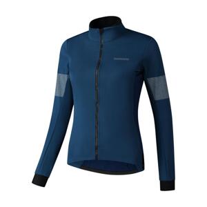 SHIMANO Cyklistická větruodolná bunda - KAEDE LIGHT - modrá L
