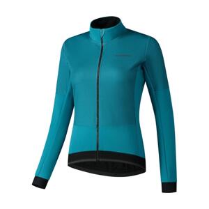 SHIMANO Cyklistická větruodolná bunda - KAEDE WIND - tyrkysová M
