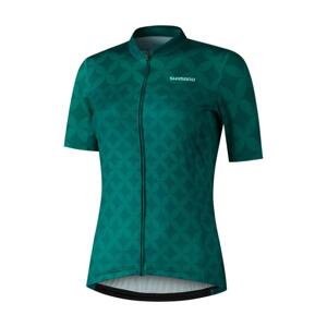 SHIMANO Cyklistický dres s krátkým rukávem - MIZUKI - zelená M