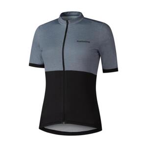 SHIMANO Cyklistický dres s krátkým rukávem - ELEMENT - šedá/černá S