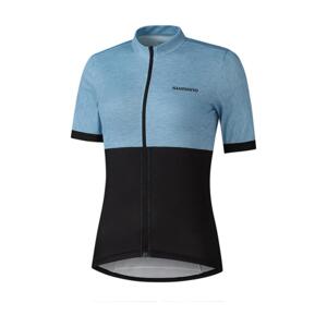 SHIMANO Cyklistický dres s krátkým rukávem - ELEMENT - světle modrá/černá S
