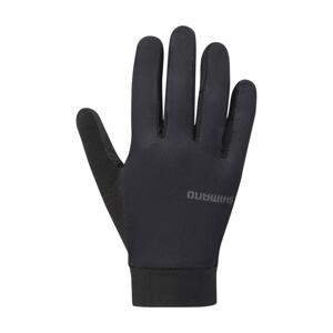 SHIMANO Cyklistické rukavice dlouhoprsté - EXPLORER FF - černá L