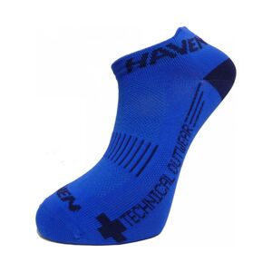HAVEN Cyklistické ponožky kotníkové - SNAKE SILVER NEO 2PAK - modrá 40-41