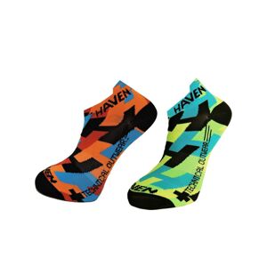 HAVEN Cyklistické ponožky kotníkové - SNAKE NEO - vícebarevná 40-41