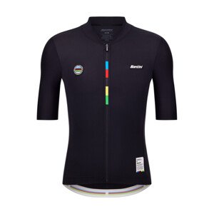 SANTINI Cyklistický dres s krátkým rukávem - UCI WORLD CHAMPION - černá