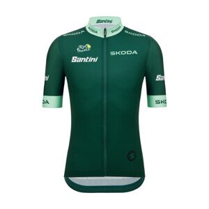 SANTINI Cyklistický dres s krátkým rukávem - TOUR DE FRANCE - GREEN JERSEY - zelená