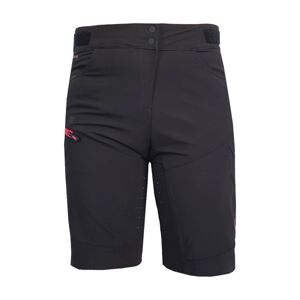 HAVEN Cyklistické kalhoty krátké bez laclu - FACTORY AIR WMS - černá/růžová 2XL