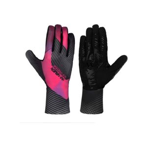 HAVEN Cyklistické rukavice dlouhoprsté - SOFTPREN 0.8 - černá/růžová 2XL