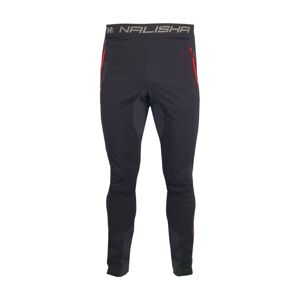 HAVEN Cyklistické kalhoty dlouhé bez laclu - NALISHA SLIMFIT - černá/červená 2XL