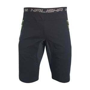 HAVEN Cyklistické kalhoty krátké bez laclu - NALISHA SLIMFIT - černá/zelená 3XL