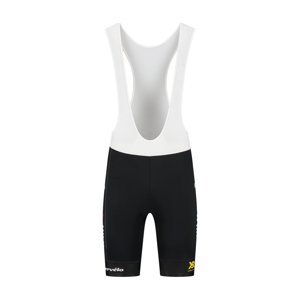 RAPIDGEAR Cyklistické kalhoty krátké s laclem - VISMA TDF25 REPLICA BIBSHORT - černá 2XL