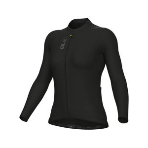 ALÉ Cyklistický dres s dlouhým rukávem letní - COLOR BLOCK PRAGMA - černá