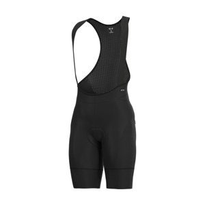 ALÉ Cyklistické kalhoty krátké s laclem - ALÉ R-EV1 VELOCITY HD RACE - černá 2XL