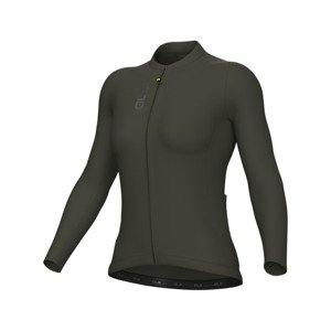 ALÉ Cyklistický dres s dlouhým rukávem letní - COLOR BLOCK PRAGMA - šedá XS