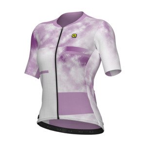 ALÉ Cyklistický dres s krátkým rukávem - ATMOSFERA PR-E - bílá/růžová 4XL