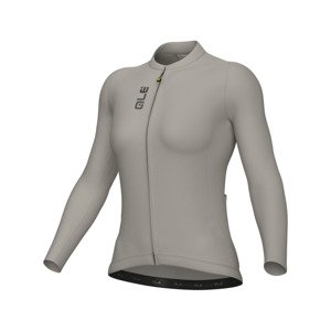 ALÉ Cyklistický dres s dlouhým rukávem letní - COLOR BLOCK PRAGMA - béžová 5XL