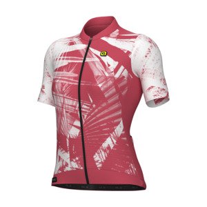 ALÉ Cyklistický dres s krátkým rukávem - PALM PR-E - červená/bílá 4XL