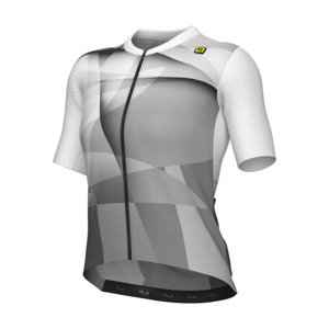 ALÉ Cyklistický dres s krátkým rukávem - SPRINTER R-EV1 - bílá/fialová/šedá L