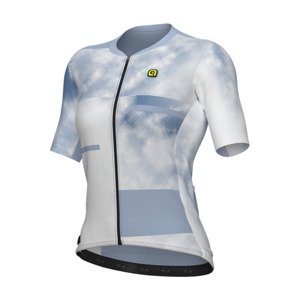 ALÉ Cyklistický dres s krátkým rukávem - ATMOSFERA PR-E - bílá/modrá 3XL