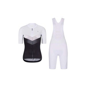 RIVANELLE BY HOLOKOLO Cyklistický krátký dres a krátké kalhoty - ARROW II - bílá/černá