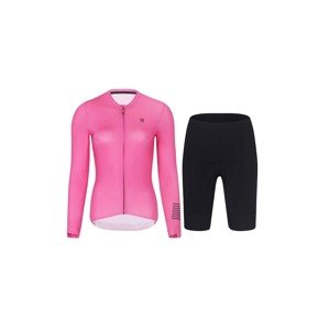 HOLOKOLO Cyklistický krátký dres a krátké kalhoty - VICTORIOUS ELITE - růžová/černá