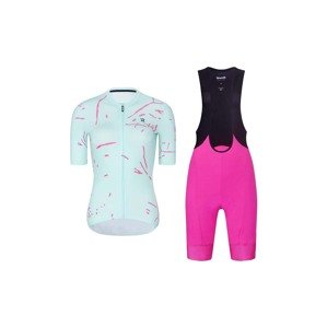 RIVANELLE BY HOLOKOLO Cyklistický krátký dres a krátké kalhoty - PASSION - modrá/růžová