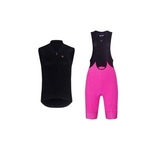 RIVANELLE BY HOLOKOLO Cyklistický krátký dres a krátké kalhoty - PURE - růžová/černá
