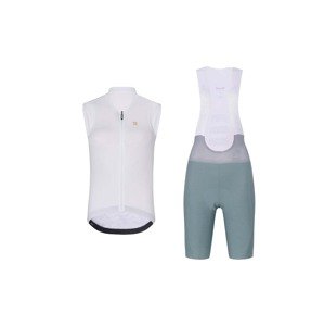 RIVANELLE BY HOLOKOLO Cyklistický krátký dres a krátké kalhoty - PURE - zelená/bílá