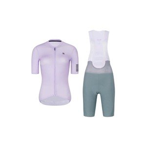 RIVANELLE BY HOLOKOLO Cyklistický krátký dres a krátké kalhoty - VICTORIOUS ELITE - zelená/fialová